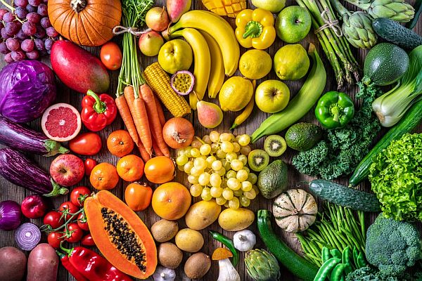 healthy fruit and vegetables